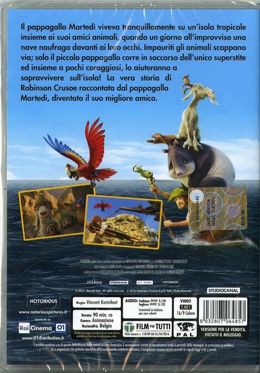 Robinson Crusoe di Ben Stassen,Vincent Kesteloot - DVD - 2