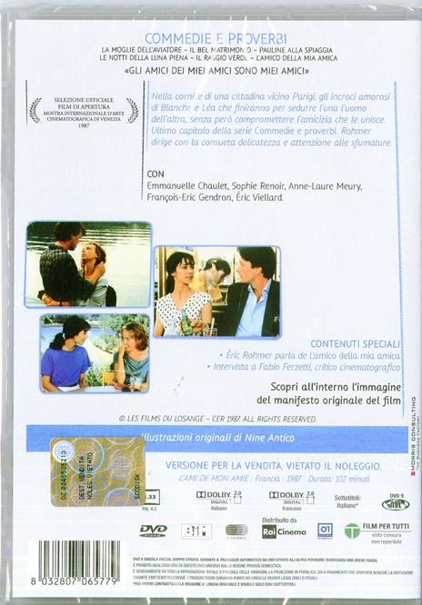 L' amico della mia amica di Eric Rohmer - DVD - 2