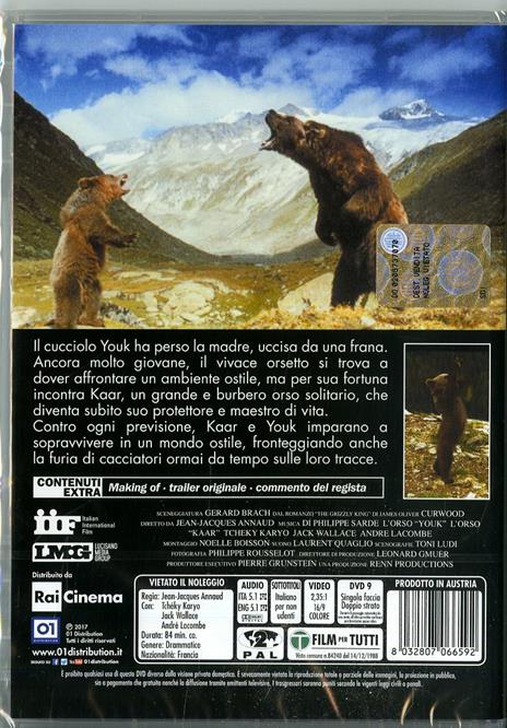 L' orso di Jean-Jacques Annaud - DVD - 2