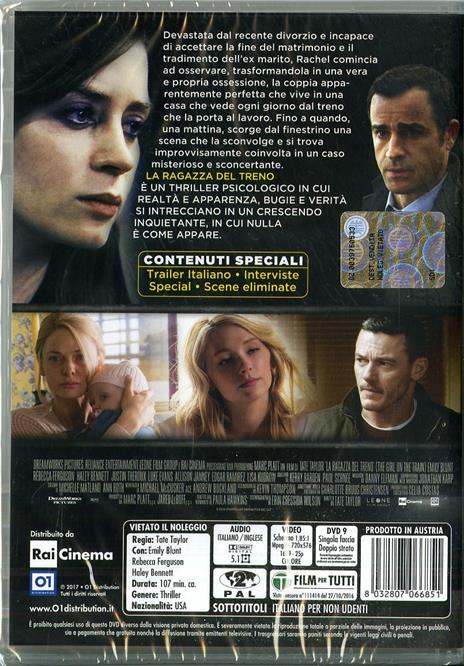 La ragazza del treno (DVD) di Tate Taylor - DVD - 2