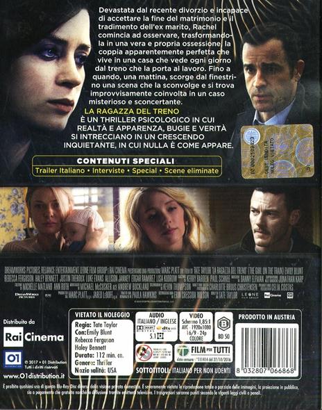 La ragazza del treno di Tate Taylor - Blu-ray - 2