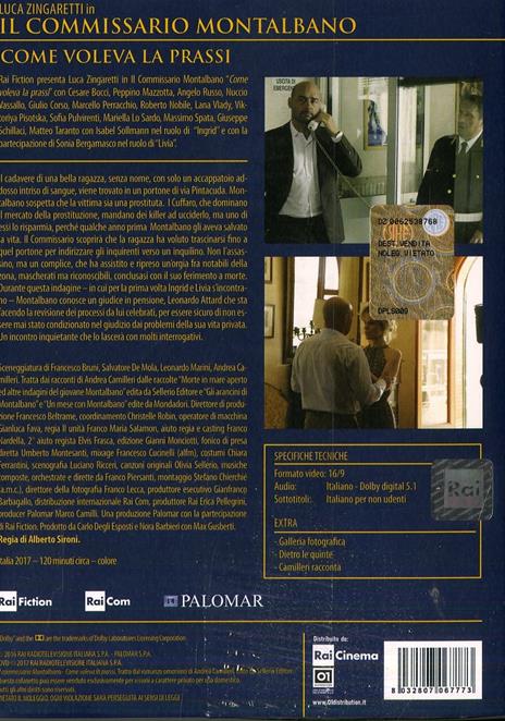 Il commissario Montalbano. Come voleva la prassi (DVD) di Alberto Sironi - DVD - 2