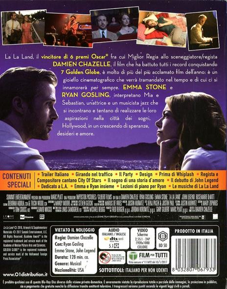 La La Land (Blu-ray + CD) di Damien Chazelle - Blu-ray - 2