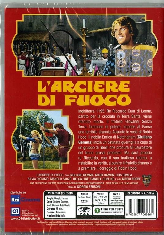 L' arciere di fuoco (DVD) di Giorgio Ferroni - DVD - 2