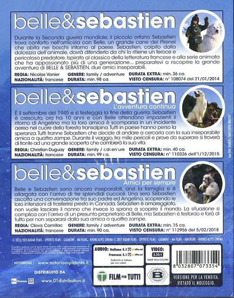 Belle & Sebastien Collection (3 Blu-ray) di Nicolas Vanier,Christian Duguay,Clovis Cornillac - 2