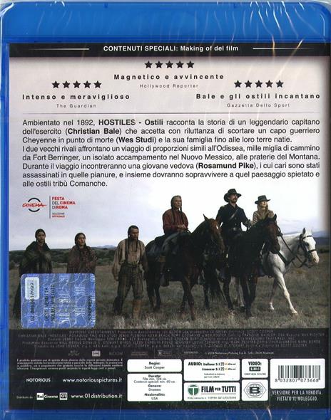 Hostiles. Ostili (Blu-ray) di Scott Cooper - Blu-ray - 2