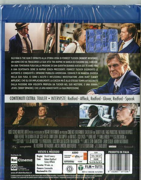 Old Man and the Gun (Blu-ray) di David Lowery - Blu-ray - 2