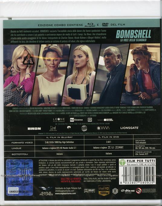 Bombshell. La voce dello scandalo (DVD + Blu-ray) di Jay Roach - DVD + Blu-ray - 2