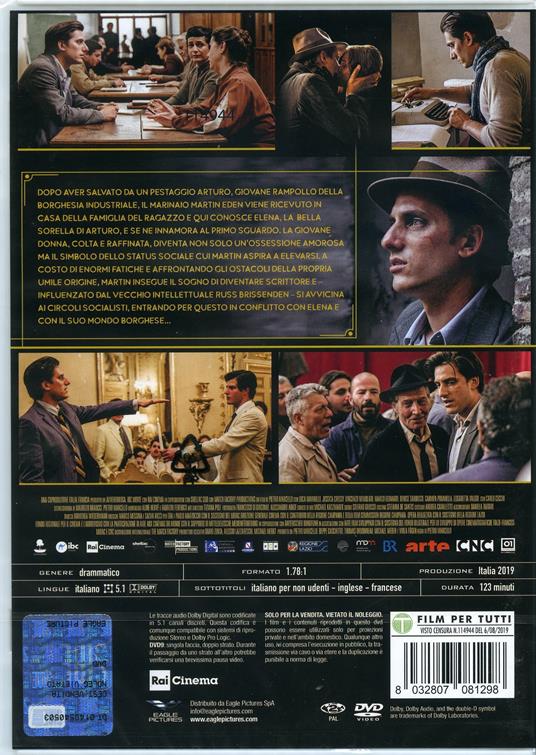 Martin Eden (DVD) di Pietro Marcello - DVD - 2