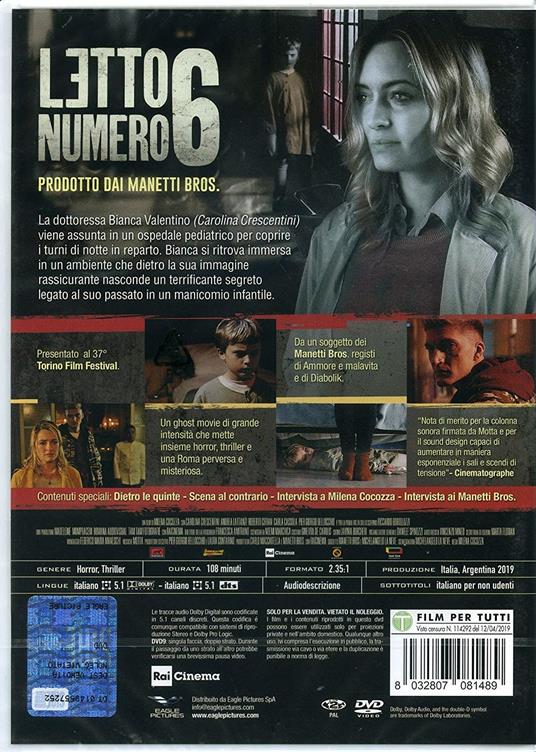 Letto numero 6 (DVD) di Milena Cocozza - DVD - 2