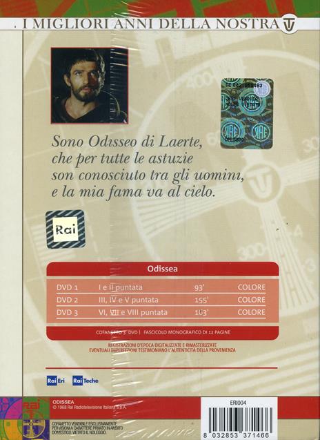 Odissea. Le avventure di Ulisse (3 DVD) di Franco Rossi,Mario Bava - DVD - 2