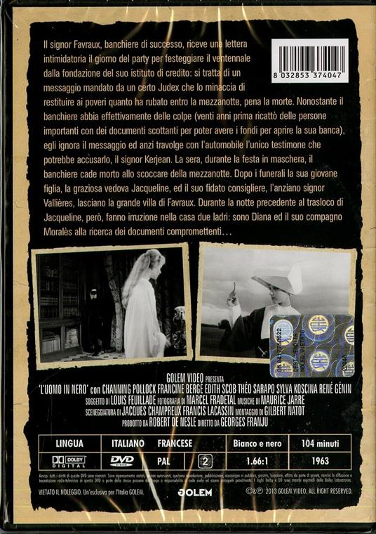 L' uomo in nero di Georges Franju - DVD - 2