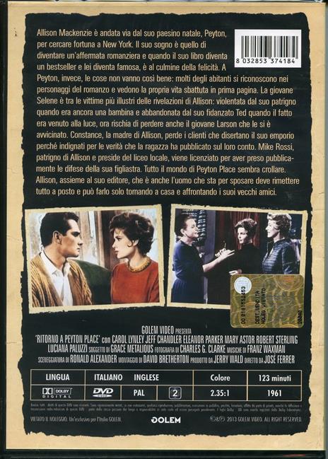 Ritorno a Peyton Place di José Ferrer - DVD - 2