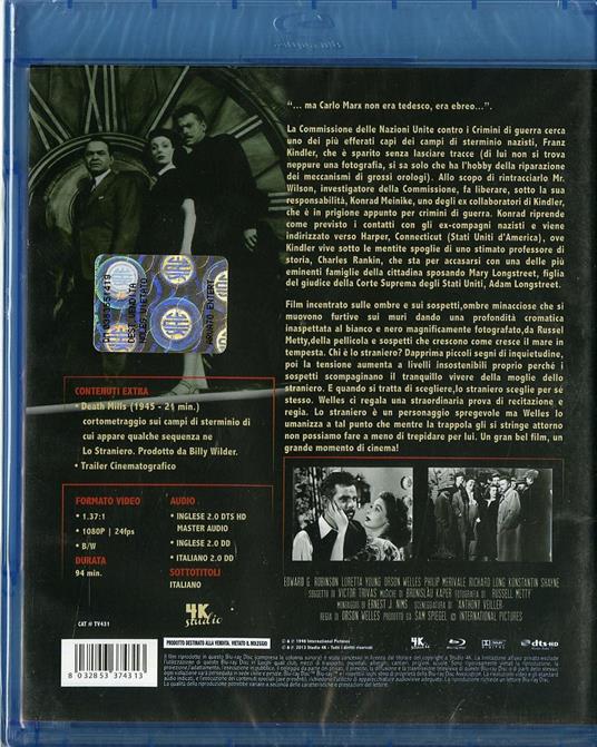 Lo straniero. The Stranger di Orson Welles - Blu-ray - 2