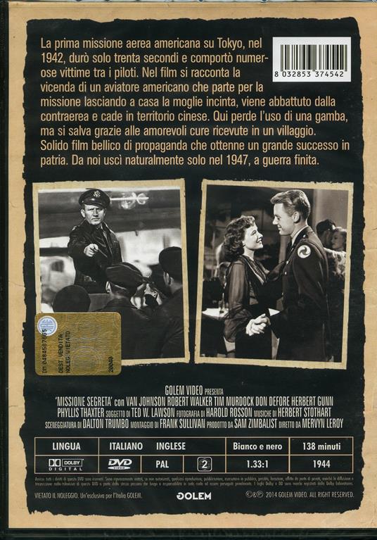 Missione segreta di Mervyn LeRoy - DVD - 2