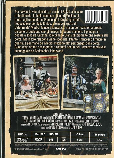 Diana la cortigiana (DVD) di David Miller - DVD - 2