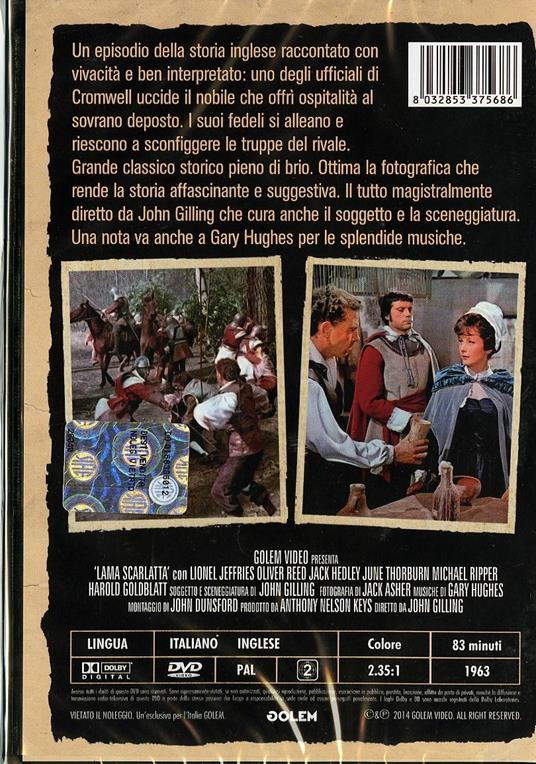 Lama scarlatta di John Gilling - DVD - 2