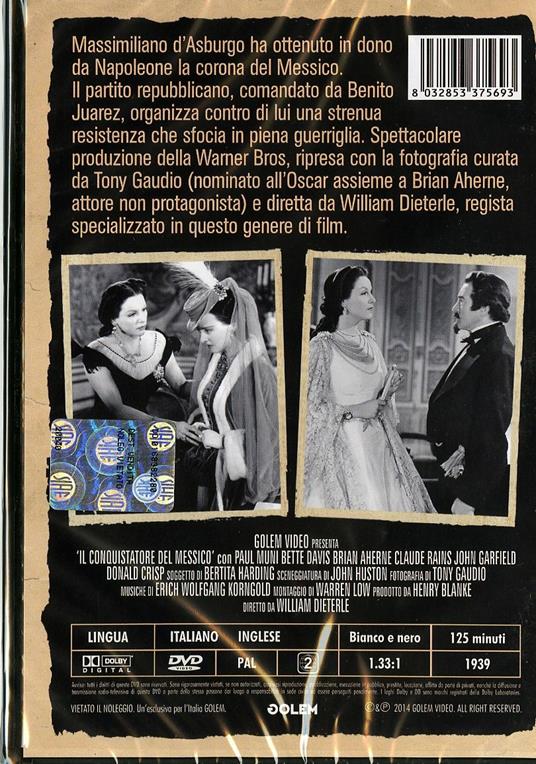 Il conquistatore del Messico di William Dieterle - DVD - 2