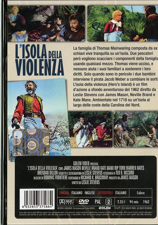 L' isola della violenza di Leslie Stevens - DVD - 2