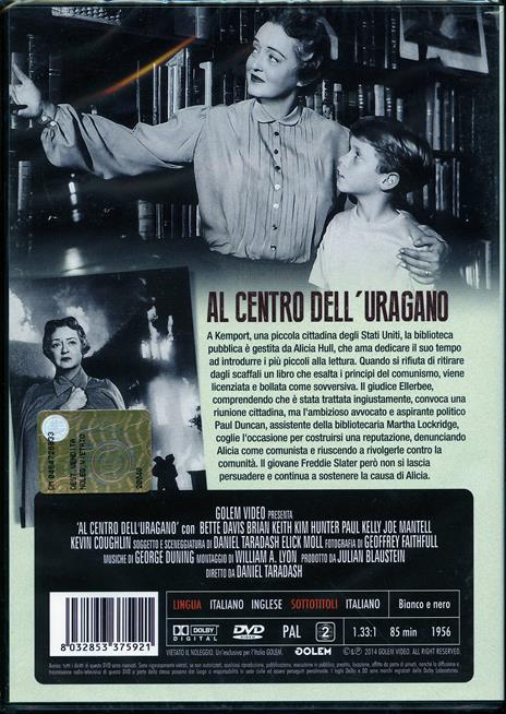 Al centro dell'uragano di Daniel Taradash - DVD - 2