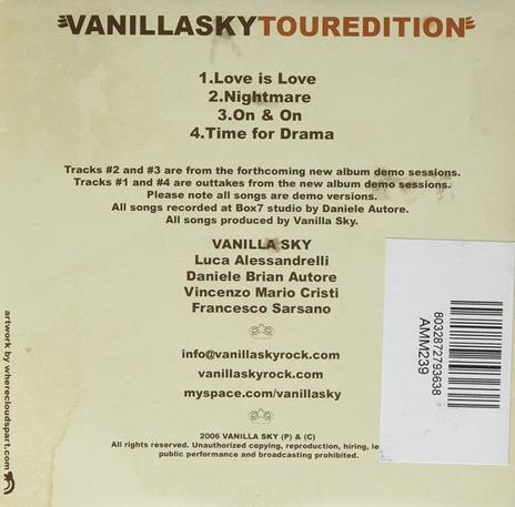 Tour Ep - CD Audio di Vanilla Sky - 2