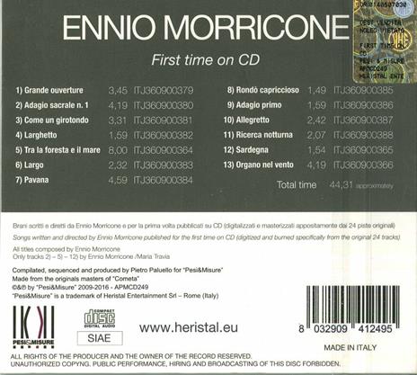 First Time on Cd (Colonna sonora) (Limited Edition) - CD Audio di Ennio Morricone - 2