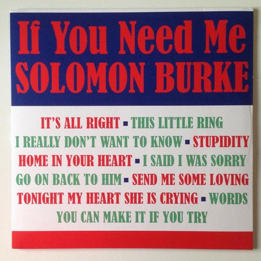 If You Need Me - Vinile LP di Solomon Burke