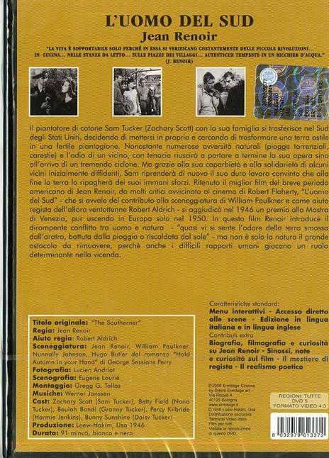 L' uomo del Sud di Jean Renoir - DVD - 2
