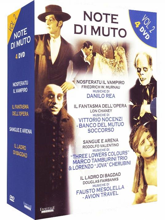 Note di muto. Vol. 2 (4 DVD) di Rupert Julian,Friedrich Wilhelm Murnau,Fred Niblo,Raoul Walsh