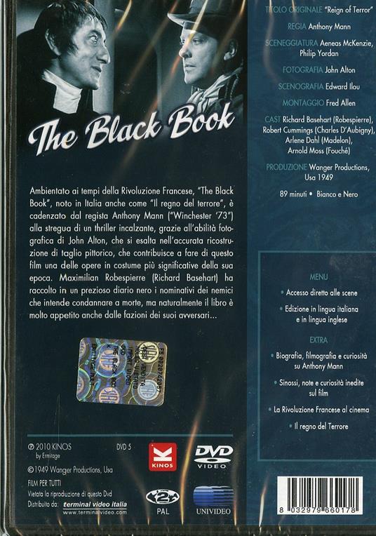 The Black Book di Anthony Mann - DVD - 2