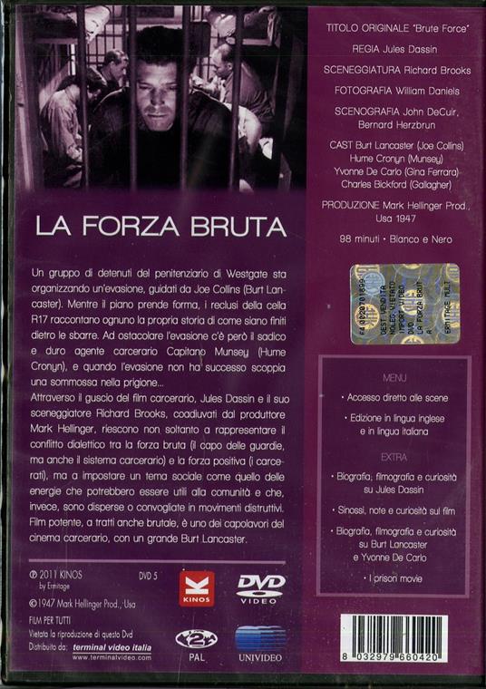 Forza bruta (DVD) di Jules Dassin - DVD - 2