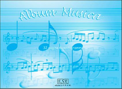  Quaderno ad album. 32 Pagine. 6 pentagrammi. Quaderno pentagrammato piccolo - copertina
