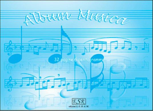  Quaderno ad album. 32 Pagine. 6 pentagrammi. Quaderno pentagrammato piccolo - copertina