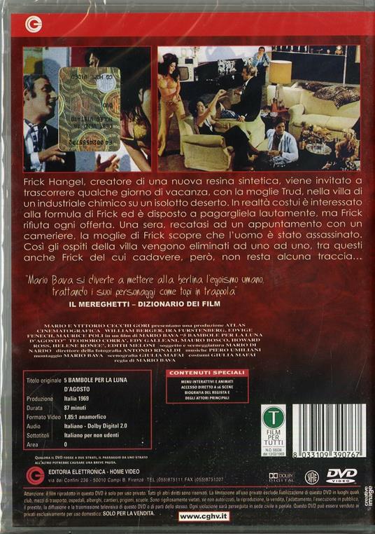 5 bambole per la Luna d'agosto di Mario Bava - DVD - 2