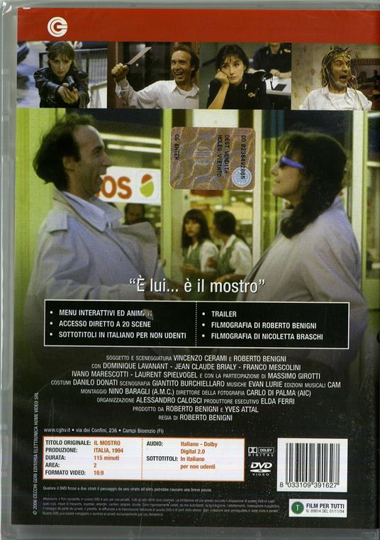 Il mostro di Roberto Benigni - DVD - 2