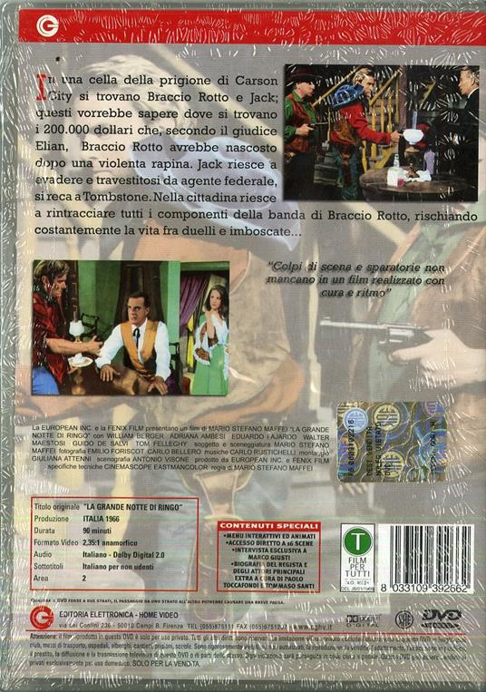 La grande notte di Ringo di Mario Maffei - DVD - 2
