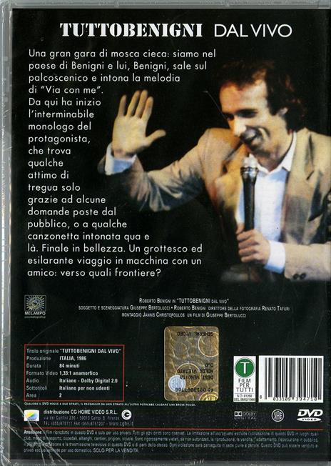 Tutto Benigni - Dal Vivo - DVD - 2
