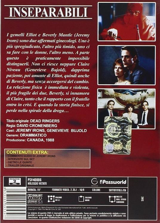 Inseparabili (DVD) di David Cronenberg - DVD - 2