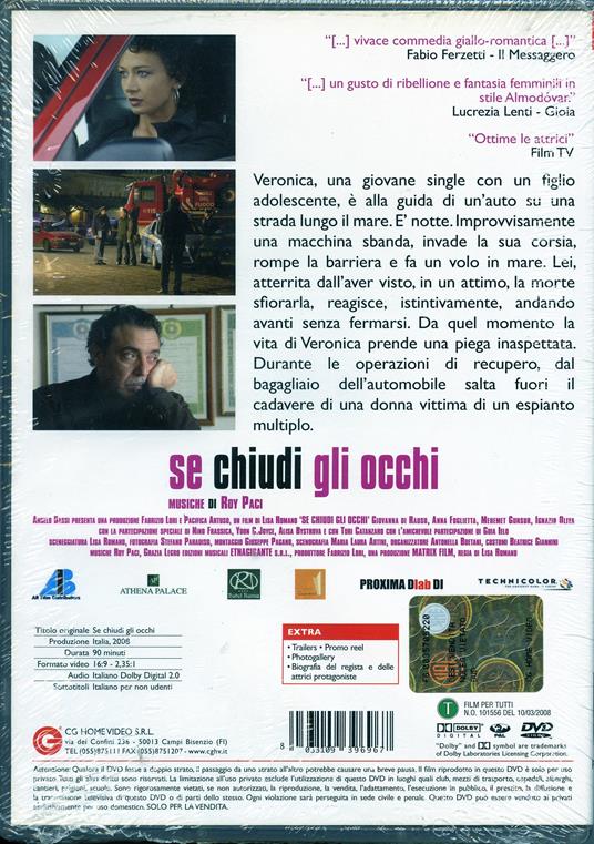 Se chiudi gli occhi di Lisa Romano - DVD - 2