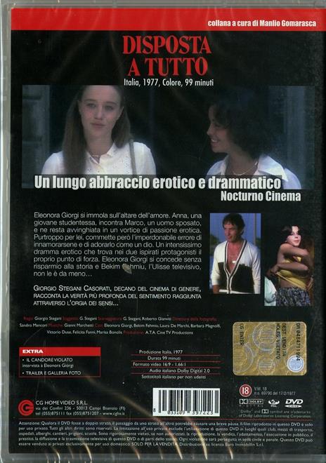 Disposta a tutto di Giorgio Stegani Casorati - DVD - 2