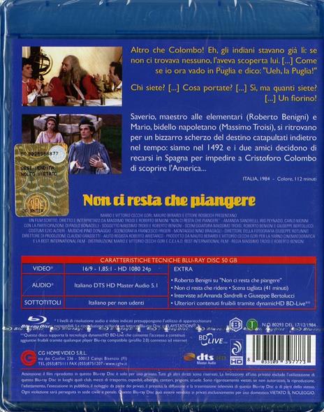 Non ci resta che piangere di Massimo Troisi,Roberto Benigni - Blu-ray - 2