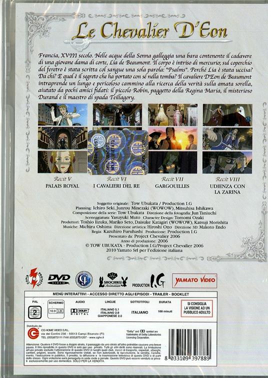Le chevalier D'Eon. Vol. 2 di Kazuhiro Furuhashi - DVD - 2