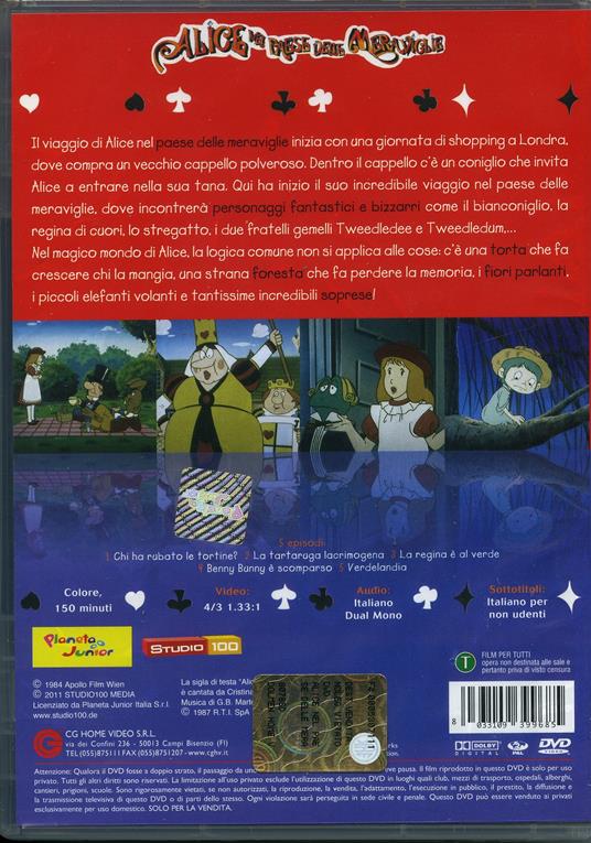 Alice nel paese delle meraviglie. Vol. 5 di Shigeo Koshi - DVD - 2