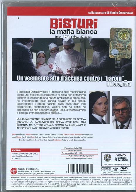 Bisturi, la Mafia bianca di Luigi Zampa - DVD - 2