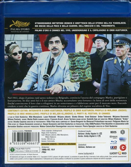 Underground di Emir Kusturica - Blu-ray - 2