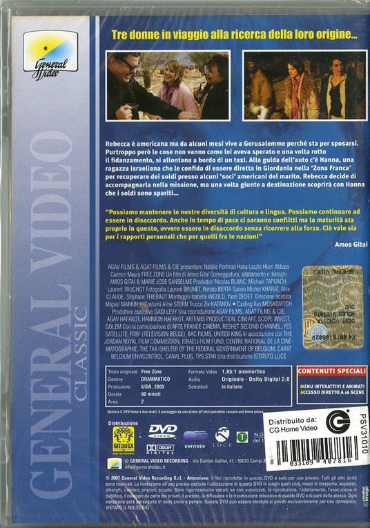 Free Zone di Amos Gitai - DVD - 2