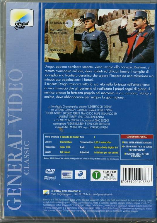 Il deserto dei Tartari di Valerio Zurlini - DVD - 2