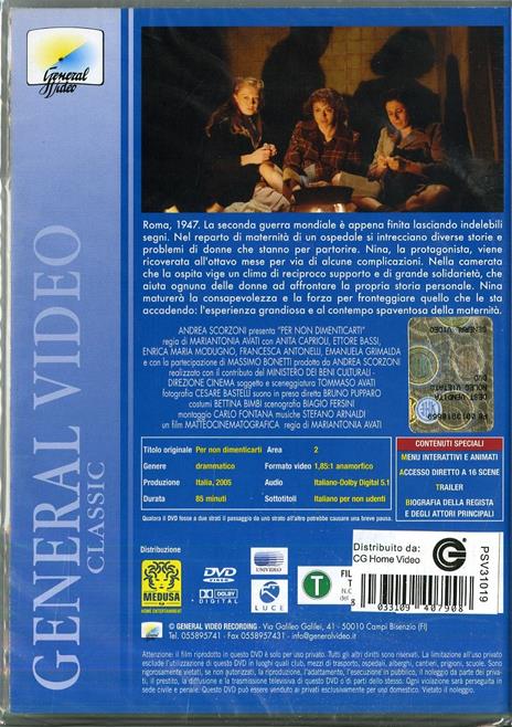 Per non dimenticarti di Mariantonia Avati - DVD - 2