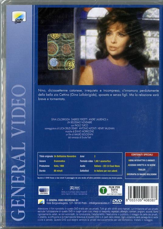 Un bellissimo novembre di Mauro Bolognini - DVD - 2