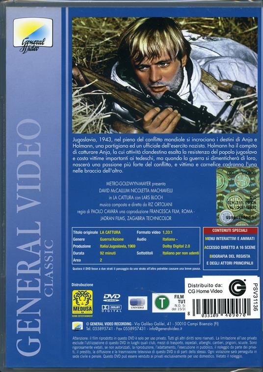 La cattura di Paolo Cavara - DVD - 2